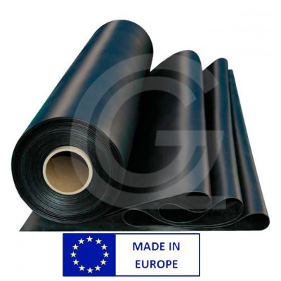 Plaatrubber EPDM 30 Shore | zwart | 1.40 meter breed | 6 mm dik | rol 10 meter